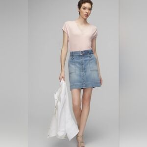 White House Black Market Blue Mini Pencil Skirt Casual